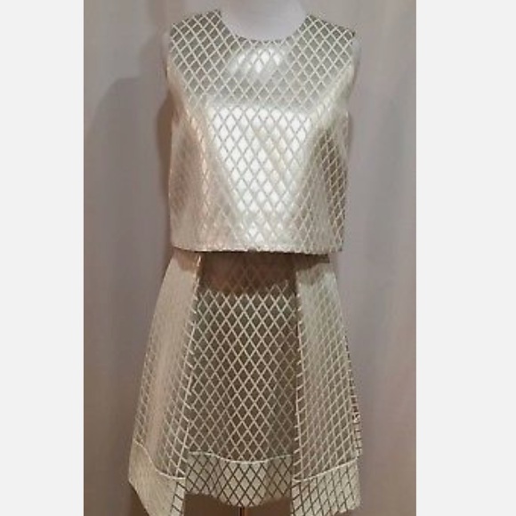 Erin Fetherston Birdie Silver Ivory Dress - Picture 8 of 10